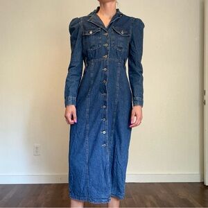 Elliatt Denim Button-Down Dress